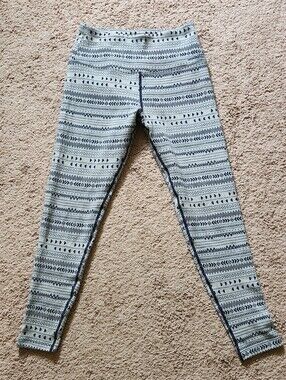 Terramar Merino Wool Woolskins Leggings S Printed Highrise Base Layer